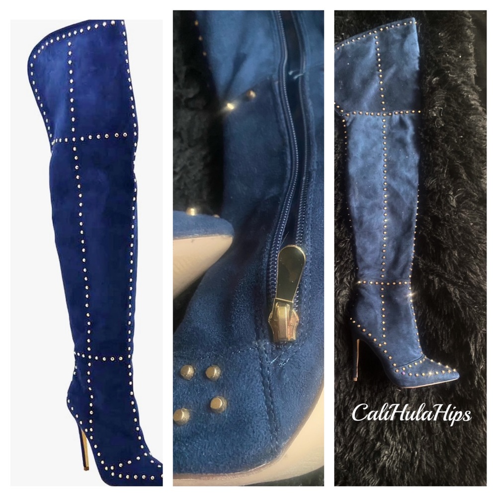 Women’s Studded Rivet Pointy Toe Boots